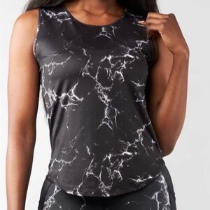 Buffbunny limitless Flow Black Marble Tank Top Small